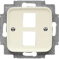 Busch-Jaeger centraalplaat + draagring 2x modular jack Standaard SI (2561-02-212)