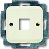 Busch-Jaeger centraalplaat + draagring 1x modular jack Standaard SI (2561-212)