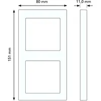 Busch-Jaeger afdekraam 2-voudig Future Linear studiowit glans (1722-184K)