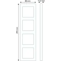 Busch-Jaeger afdekraam 4-voudig Future Linear studiowit glans (1724-184K)