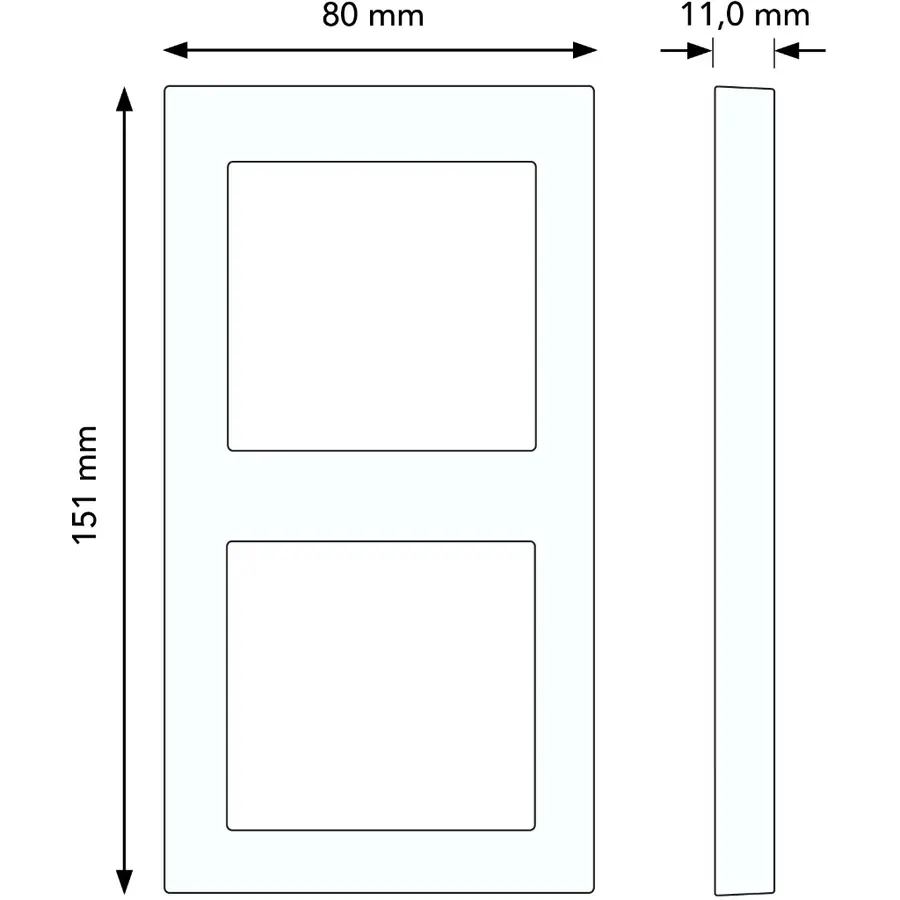 Busch-Jaeger afdekraam 2-voudig Future Linear studiowit mat (1722-884K)
