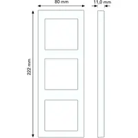 Busch-Jaeger afdekraam 3-voudig Future Linear zwart mat (1723-885K)