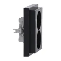 Busch-Jaeger wandcontactdoos 2-voudig randaarde kindveilig voor enkele inbouwdoos met klauwbevestiging Future Linear antraciet glans (202 EUJB-81)