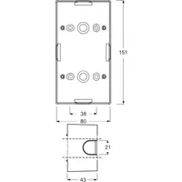 Busch-Jaeger opbouwbak 2-voudig Future Linear studiowit mat (1702-884)