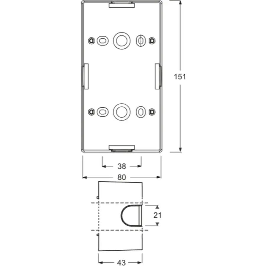 Busch-Jaeger opbouwbak 2-voudig Future Linear studiowit mat (1702-884)