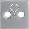 Busch-Jaeger centraalplaat antenne/COAX wandcontactdoos Future Linear aluzilver mat (1743-83)