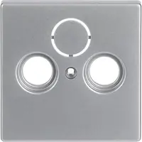 Busch-Jaeger centraalplaat antenne/COAX wandcontactdoos Future Linear aluzilver mat (1743-83)