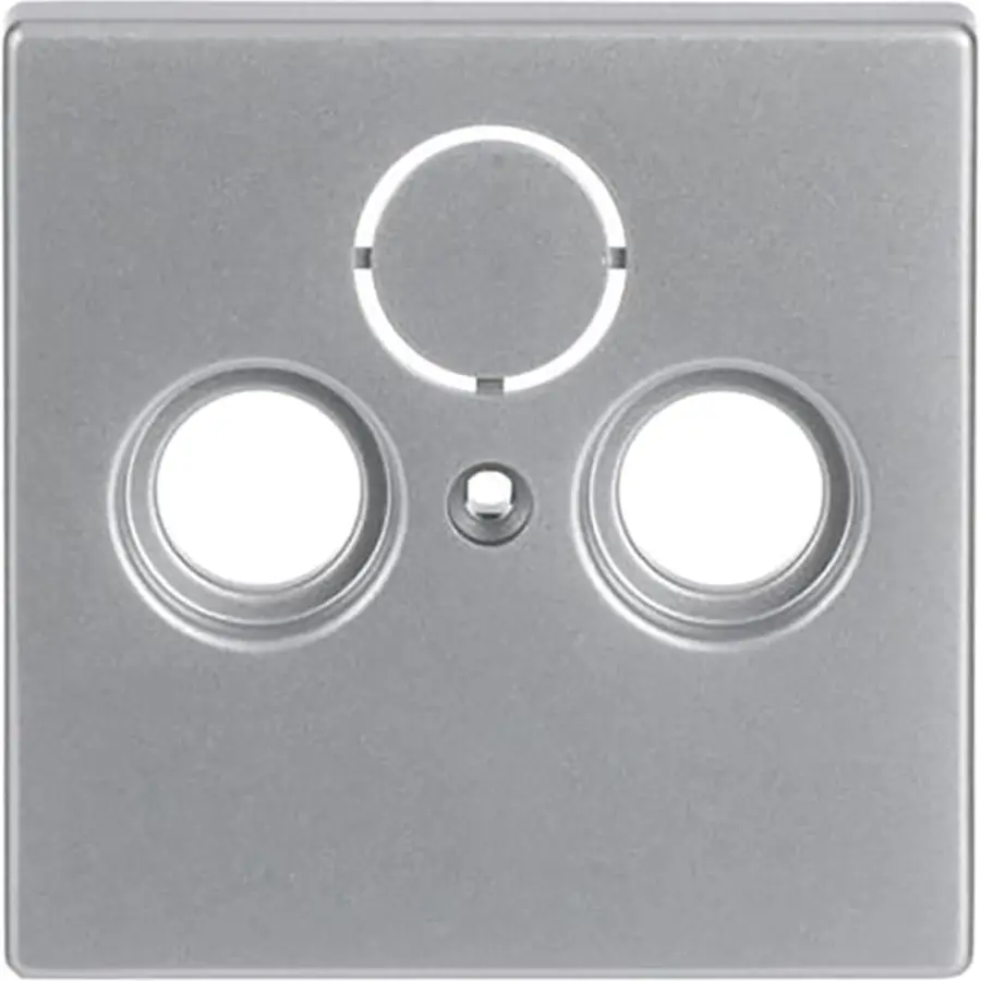 Busch-Jaeger centraalplaat antenne/COAX wandcontactdoos Future Linear aluzilver mat (1743-83)