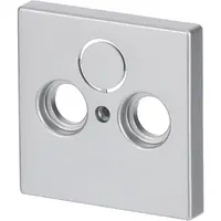 Busch-Jaeger centraalplaat antenne/COAX wandcontactdoos Future Linear aluzilver mat (1743-83)