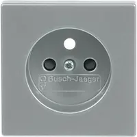 Busch-Jaeger centraalplaat voor wandcontactdoos met penaarde Future Linear aluzilver mat (2399 UCKS-83)