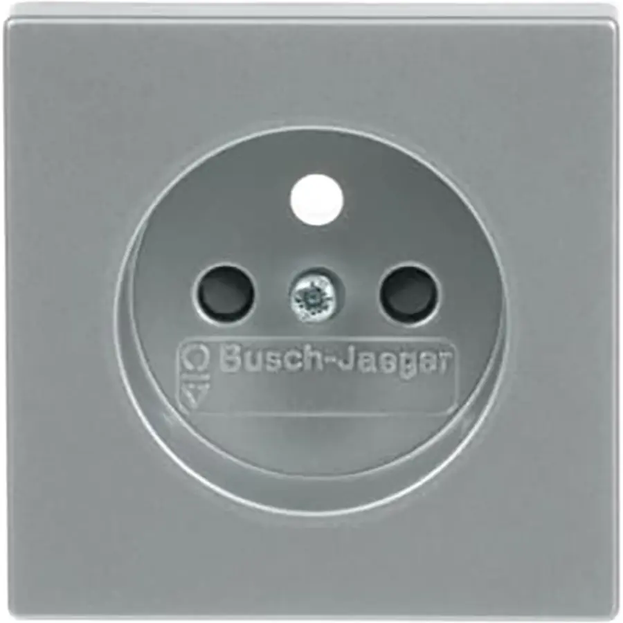 Busch-Jaeger centraalplaat voor wandcontactdoos met penaarde Future Linear aluzilver mat (2399 UCKS-83)