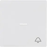 Busch-Jaeger schakelwip met controlevenster en symbool bel Future Linear studiowit mat (1789 KI-884)