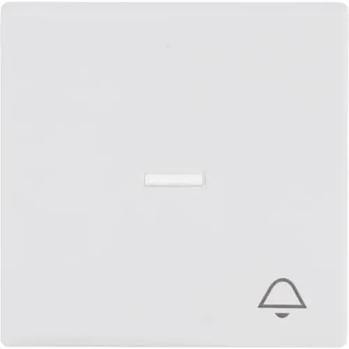 Busch-Jaeger schakelwip met controlevenster en symbool bel Future Linear studiowit mat (1789 KI-884)