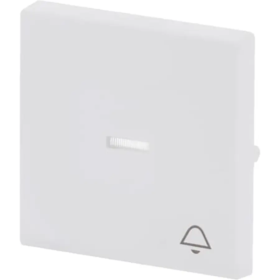 Busch-Jaeger schakelwip met controlevenster en symbool bel Future Linear studiowit mat (1789 KI-884)