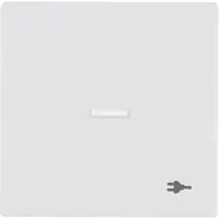 Busch-Jaeger schakelwip met controlevenster en symbool stekker Future Linear studiowit mat (1789 ST-884)