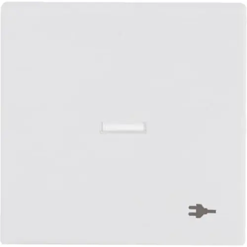 Busch-Jaeger schakelwip met controlevenster en symbool stekker Future Linear studiowit mat (1789 ST-884)
