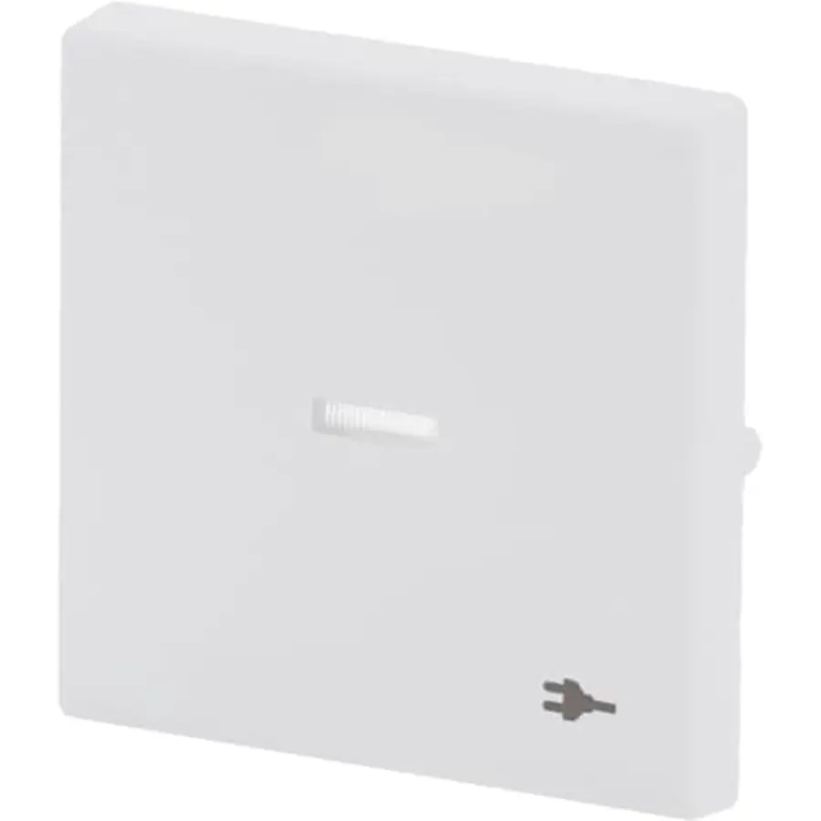 Busch-Jaeger schakelwip met controlevenster en symbool stekker Future Linear studiowit mat (1789 ST-884)