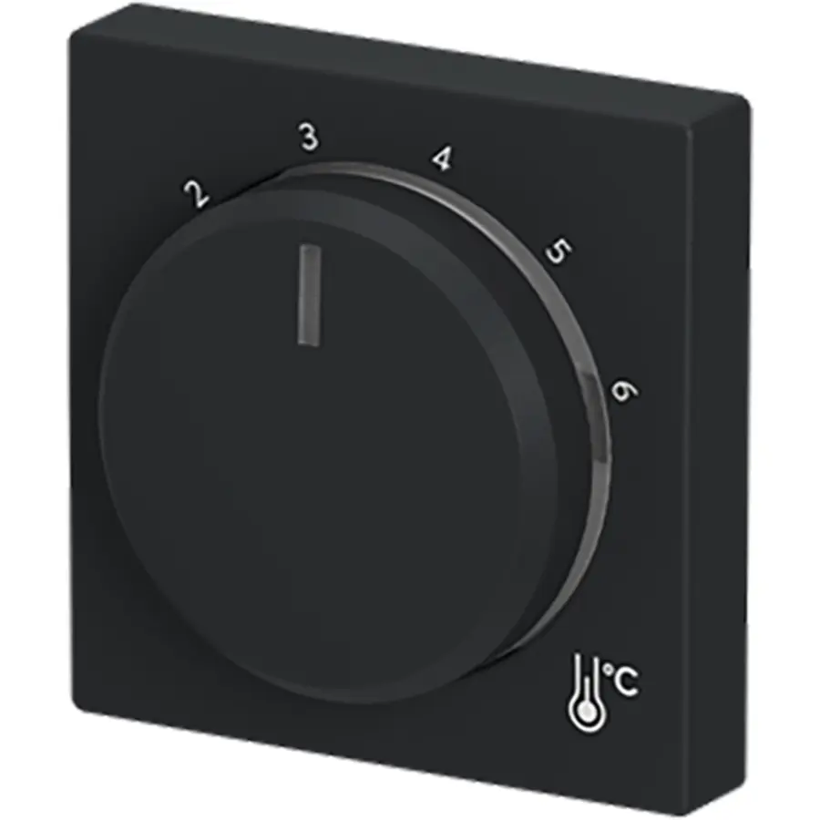 Busch-Jaeger draaiknop voor kamerthermostaat 1094/1097U Future Linear zwart mat (1794 R-885)