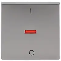 Busch-Jaeger schakelwip met rood controlevenster en opdruk 0–1 Pure Stainless Steel (1788-866)