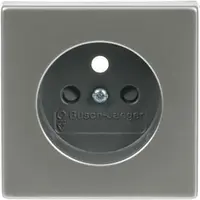 Busch-Jaeger centraalplaat voor wandcontactdoos met penaarde Pure Stainless Steel (2399 UCKS-866)