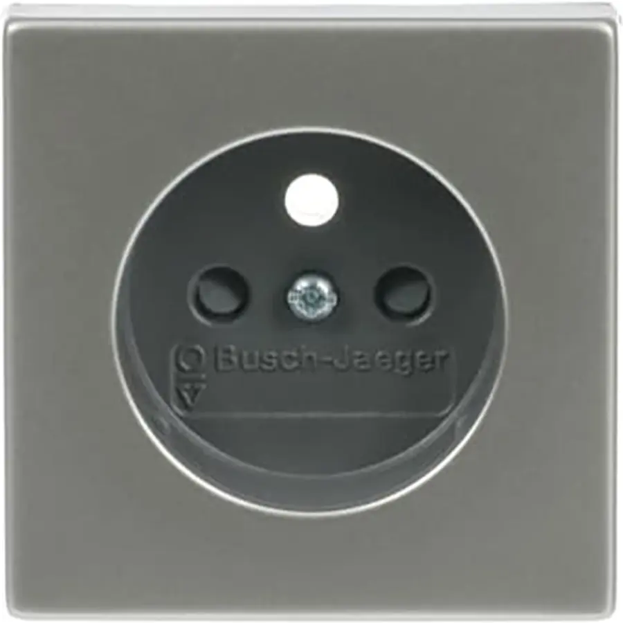 Busch-Jaeger centraalplaat voor wandcontactdoos met penaarde Pure Stainless Steel (2399 UCKS-866)
