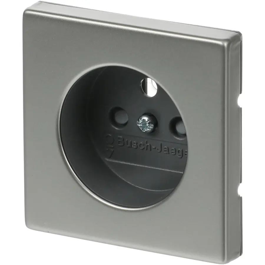 Busch-Jaeger centraalplaat voor wandcontactdoos met penaarde Pure Stainless Steel (2399 UCKS-866)