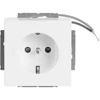 Busch-Jaeger wandcontactdoos randaarde Safety+ met LED-oriëntatieverlichting Future Linear studiowit glans (20 EUCBLI-84)