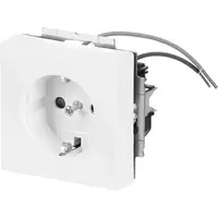 Busch-Jaeger wandcontactdoos randaarde Safety+ met LED-oriëntatieverlichting Future Linear studiowit glans (20 EUCBLI-84)