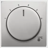 Busch-Jaeger draaiknop voor kamerthermostaat 1094/1097U Pure Stainless Steel (1794 R-866)