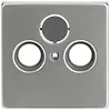 Busch-Jaeger centraalplaat antenne / COAX wandcontactdoos Pure Stainless Steel (1743-866)