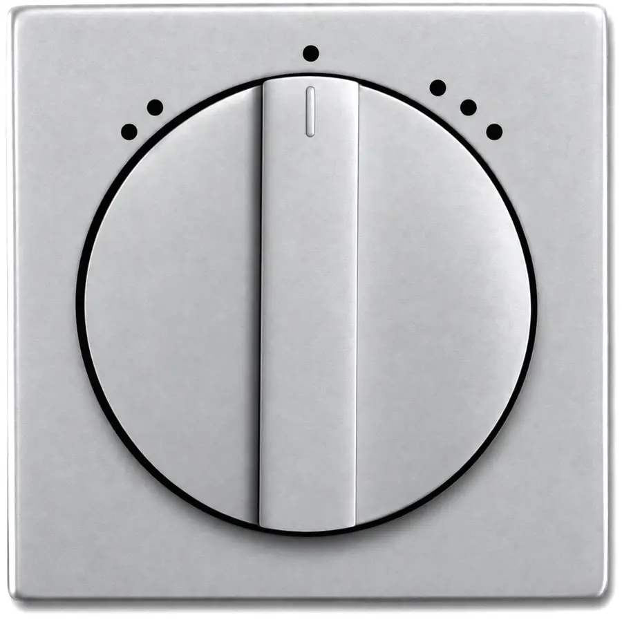 Busch-Jaeger draaiknop driestandenschakelaar Pure Stainless Steel (1740 DRL-866-503)