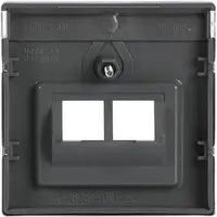 Busch-Jaeger centraalplaat RJ45 wandcontactdoos 2-voudig Pure Stainless Steel (1803-02-866)
