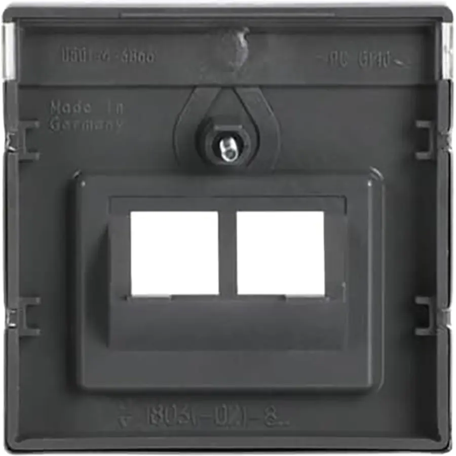 Busch-Jaeger centraalplaat RJ45 wandcontactdoos 2-voudig Pure Stainless Steel (1803-02-866)