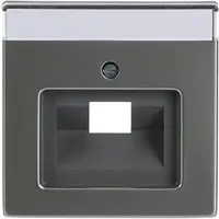 Busch-Jaeger centraalplaat RJ45 wandcontactdoos 1-voudig Pure Stainless Steel (1803-866)