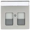 Busch-Jaeger centraalplaat modular jack 2-voudig Pure Stainless Steel (1800-866) Busch-Jaeger centraalplaat modular jack 2-voudig Pure Stainless Steel (1800-866)