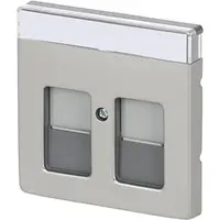 Busch-Jaeger centraalplaat modular jack 2-voudig Pure Stainless Steel (1800-866)