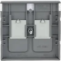 Busch-Jaeger centraalplaat modular jack 2-voudig Pure Stainless Steel (1800-866)