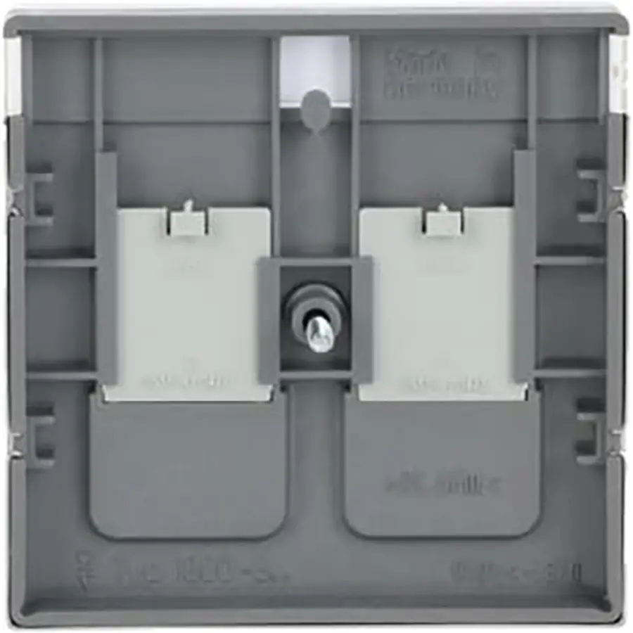 Busch-Jaeger centraalplaat modular jack 2-voudig Pure Stainless Steel (1800-866)