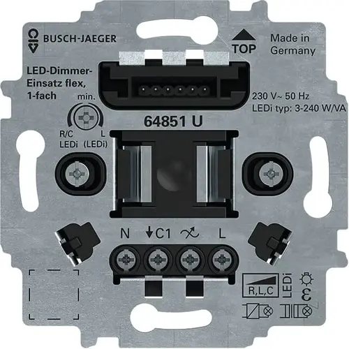 Busch-Jaeger LED-dimmersokkel flex 1-voudig (64851 U) Busch-Jaeger LED-dimmersokkel flex 1-voudig (64851 U)