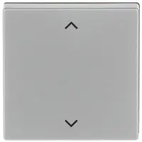 Busch-Jaeger knop met pijlsymbolen tbv elektronische jaloezieschakelaar Future Linear aluzilver (6430-83-102)