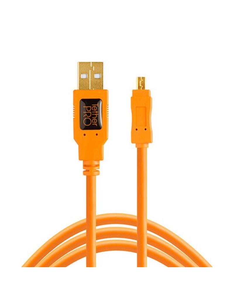 TetherTools TetherTools TetherPro USB2 A to Mini-B 8 pin 15' (4,6m) - orange