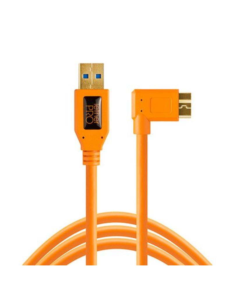 TetherTools TetherTools TetherPro USB3 to Micro-B Right Angle, 15' (4,6m)  - orange