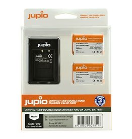 Jupio Jupio Kit 2x Battery Sony NP-BX1 + Compact USB Dual Charger