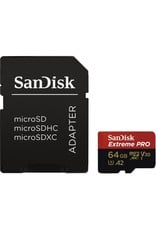 SanDisk SanDisk MicroSDHC Extreme Pro 64GB 170mb / 90mb,U3,V30,A2