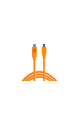 TetherTools TetherPro USB-C to 2.0 Micro-B 5-Pin, 15' (4.6m), High-Visibility Orange