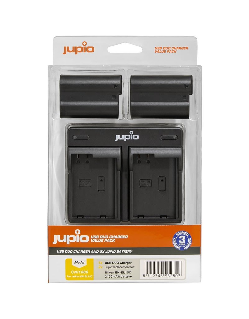 Jupio Jupio Value Pack: 2x EN-EL15C 2100mAh + USB Dual Charger