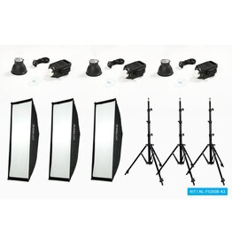 Nanlite Nanlite FS200 Bi-Colour LED Tripple Kit (w/ Light Stand And Softbox)