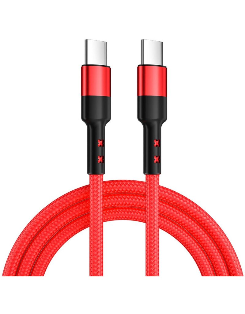 Caruba Caruba USB-C To USB-C 60W Cable 30cm Red