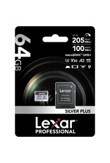 Lexar Lexar MicroSDXC Silver Plus UHS-1 64GB V30 R205/W100MB/s