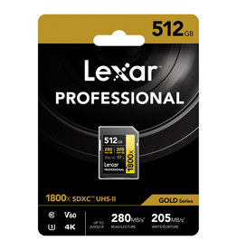 Lexar Lexar SD Pro Gold Series UHS-II 1800x 512Gb V60